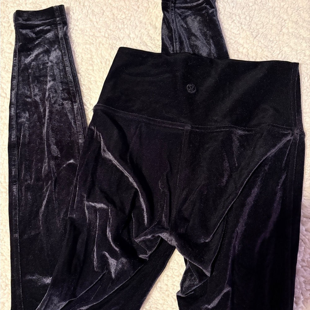 Lululemon Athletica Black Velvet Leggings